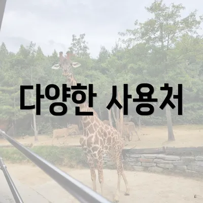 다양한 사용처