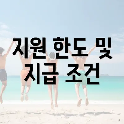 지원 한도 및 지급 조건