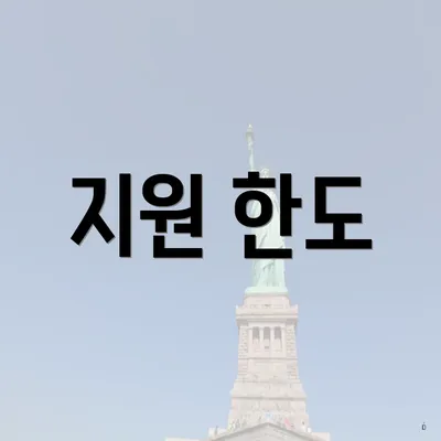 지원 한도