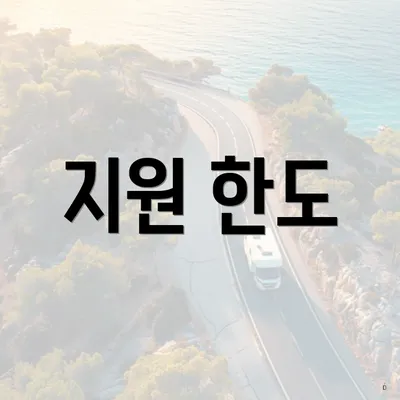 지원 한도
